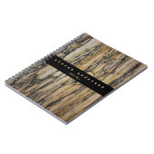 Elegante beige tan zwart marmeren stenen architect notitieboek (Linkerzijde)