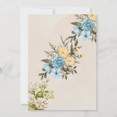 Elegante beige trouwkaart kaart (Achterkant)