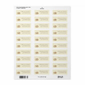 Elegante Beige Trouwringen Etiket (Full Sheet)