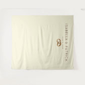 Elegante Beige Trouwringen Wandkleed (Voorkant (horizontaal))