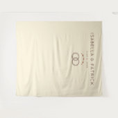 Elegante Beige Trouwringen Wandkleed (Voorkant (horizontaal))