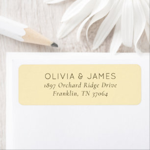 Elegante Beige Typografie Etiket