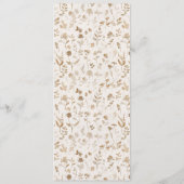 Elegante Beige Typografische Menu (Achterkant)