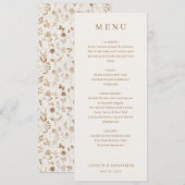 Elegante Beige Typografische Menu (Voorkant / Achterkant)