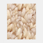 Elegante beige veren fleece deken (Voorkant)