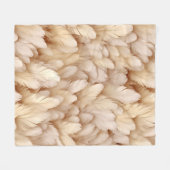 Elegante beige veren fleece deken (Voorkant (Horizontaal))