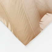 Elegante beige veren fleece deken (Hoek)