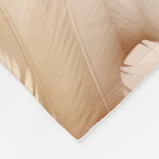Elegante beige veren fleece deken (Hoek)
