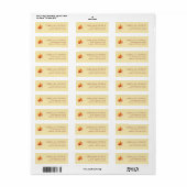 Elegante Beige Waterverfblad Etiket (Full Sheet)