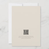 Elegante Beige Wilde Bloem QR Code Baby Shower Kaart (Achterkant)