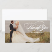 elegante bekleding | Trouwbedankje Fotokaart Bedankkaart (Voorkant / Achterkant)