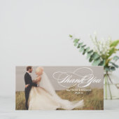 elegante bekleding | Trouwbedankje Fotokaart Bedankkaart (Staand voorkant)