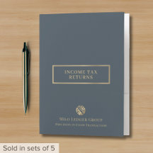 Elegante belastingaangiftemappen voor accountants