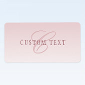 Elegante belettering en monogram | Roos Ombre Etiket