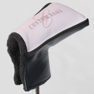 Elegante belettering en monogram   Roos Ombre Golfheadcover