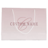 Elegante belettering en monogram | Roos Ombre Groot Cadeauzakje (Achterkant)