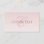 Elegante belettering en monogram | Roos Ombre Informatiekaartje (Voorkant)