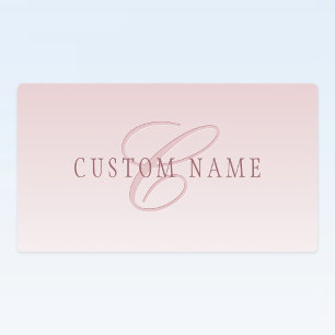 Elegante belettering en monogram   Roos Ombre Labels