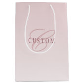 Elegante belettering en monogram | Roos Ombre Medium Cadeauzakje (Voorkant)