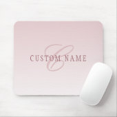 Elegante belettering en monogram | Roos Ombre Muismat (Met muis)