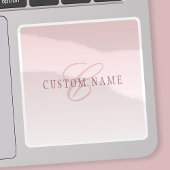 Elegante belettering en monogram | Roos Ombre Sticker