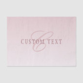 Elegante belettering en monogram | Roos Ombre Tissuepapier (Voorkant)