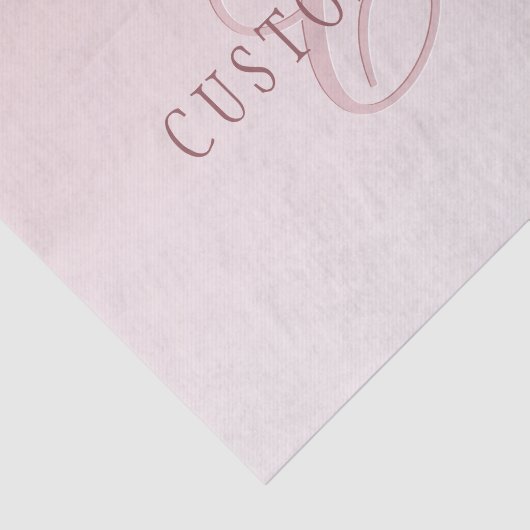 Elegante belettering en monogram | Roos Ombre Tissuepapier (Detail)