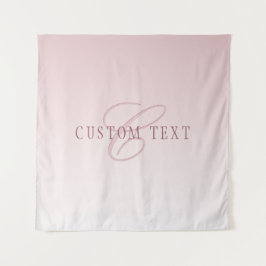 Elegante belettering en monogram | Roos Ombre Wandkleed