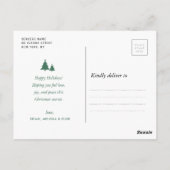 Elegante belettering moderne foto kerst briefkaart (Achterkant)