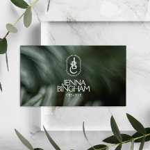 Elegante belettering monogram Logo donkergroene fo