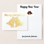 Elegante belletjes Fractal Art Vrolijk kerstfeest Folie Kaarten (Display)