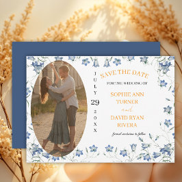 Elegante Bellflower Trouwfoto Save The Date