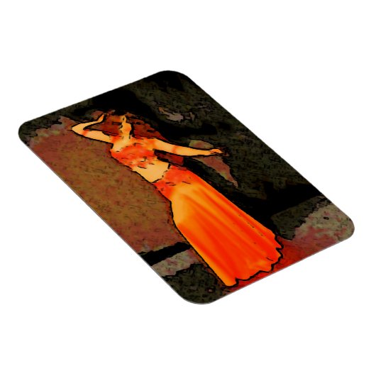 Elegante Bellydancer Magnet Magneet (Rechterzijde)
