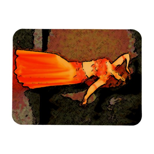 Elegante Bellydancer Magnet Magneet (Horizontaal)