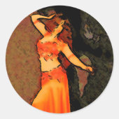 Elegante Bellydancer Sticker (Voorkant)