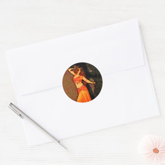 Elegante Bellydancer Sticker (Envelop)