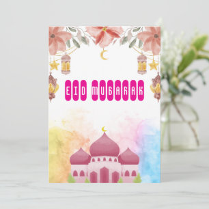 Elegante Bengaalse Eid Mubarak kaart