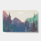 Elegante Berg Bruiloft Entree Keuze Badge (Achterkant)