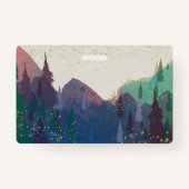 Elegante Berg Bruiloft Entree Keuze Badge (Achterkant)