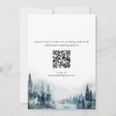 Elegante bergen bos repetitie diner QR-code Kaart (Achterkant)