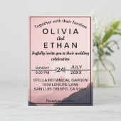 Elegante Bergen Natuur Buitenshuis Wild Wedding Kaart (Staand voorkant)