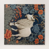 Elegante berggeit William Morris geïnspireerd Legpuzzel (Horizontaal)