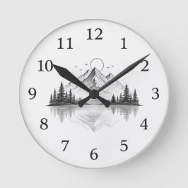 Elegante bergnatuur horloge ronde klok