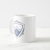 Elegante bergtop monogram koffiemok (Voorkant links)