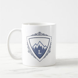 Elegante bergtop monogram koffiemok