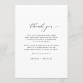 Elegante berkene boom espen groen wedding menu (Achterkant)