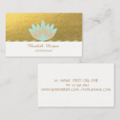 Elegante Beroeps, Faux Goud, Lotus Visitekaartje (Voorkant / Achterkant)