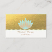 Elegante Beroeps, Faux Goud, Lotus Visitekaartje (Voorkant)
