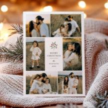 Elegante Berry Botanical Christmas 6 Fotocollage