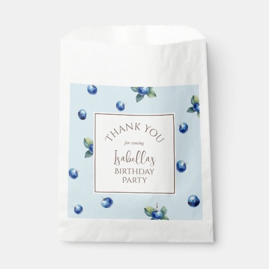 Elegante Berry Eerste Verjaardag Bedankt voor uw k Bedankzakje (Voorkant)